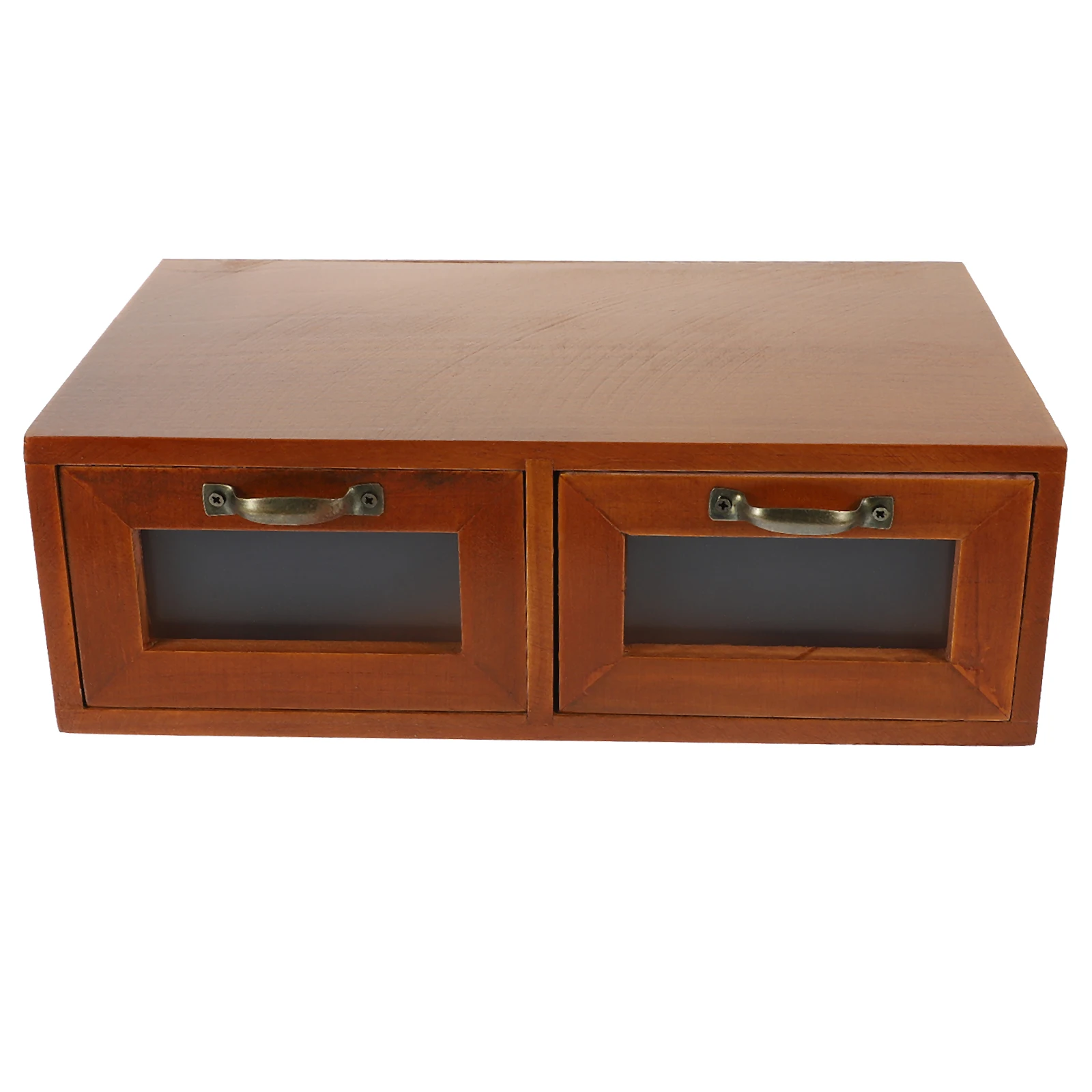 

Solid Wood Drawer Storage Box Desk ganizer Vintage Style Makeup Stationery Holder Tabletop Case Multi Function Practical Storage