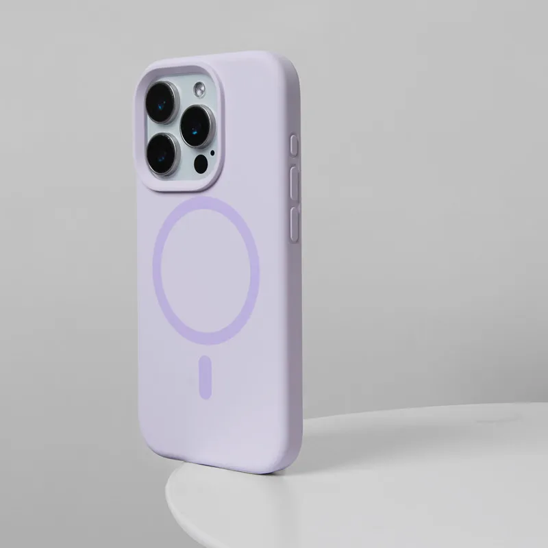 Magnetische Einfarbige Flüssigsilikon-Hülle für MagSafe Handyhülle für iPhone 17 18 Pro Max 16 15 14 13 Kabelloses Laden Weiche Hülle – Detail 15