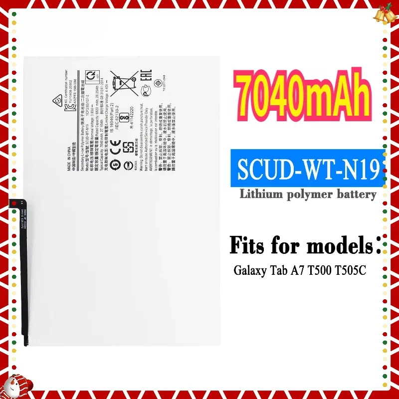7040mAh SCUD-WT-N19 Battery For Samsung Galaxy Tab A7 10.4 (2020) SM-T500 SM-T505 T505N Replacement Repair Part Tablet