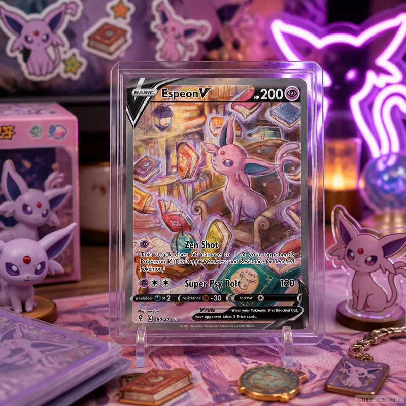 Espeon V 180/203 en DIY  Collection Cards Self Made Single Card Classic Game Anime Card Gift Toy 5PCS 10PCS Set