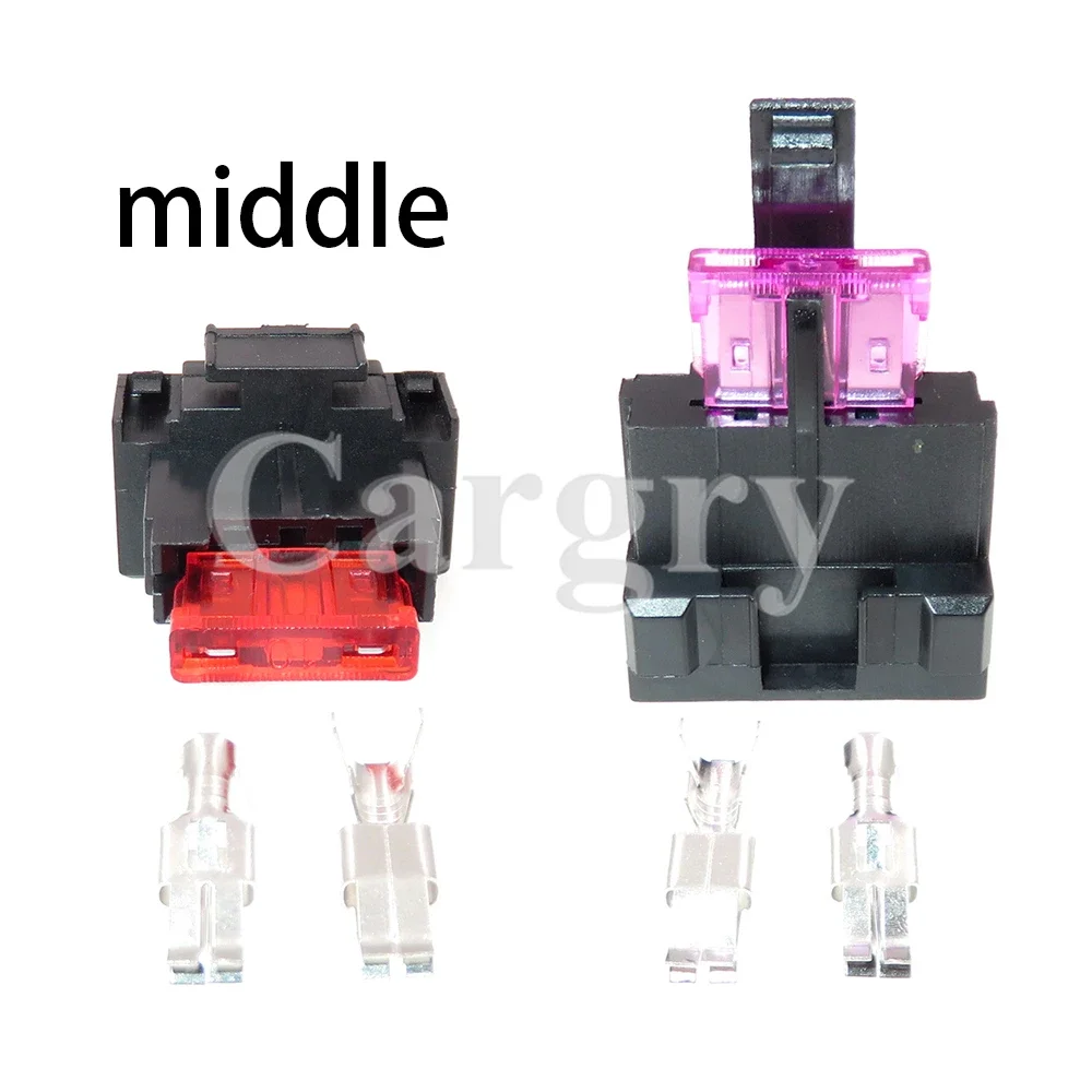 

1 Set Middle Fuse Box BX2021A BX2021B Medium Auto Insurance Socket AC Assembly Standard Blade Type Fuse Holder with Terminal