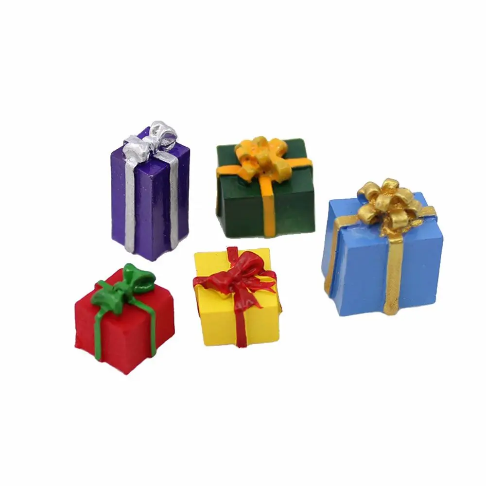 10PCS Toys Simulation Decoration Accessories Miniature Resin Jewelry Christmas Gift Box 1/12 Scale