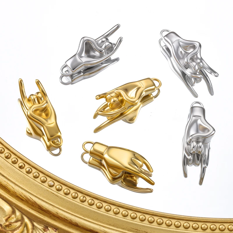 

3pcs Stainless Steel Good Luck Hand Symbol Charms Pendants for Jewelry Making DIY Bracelet Necklace Earring Findings Accessories