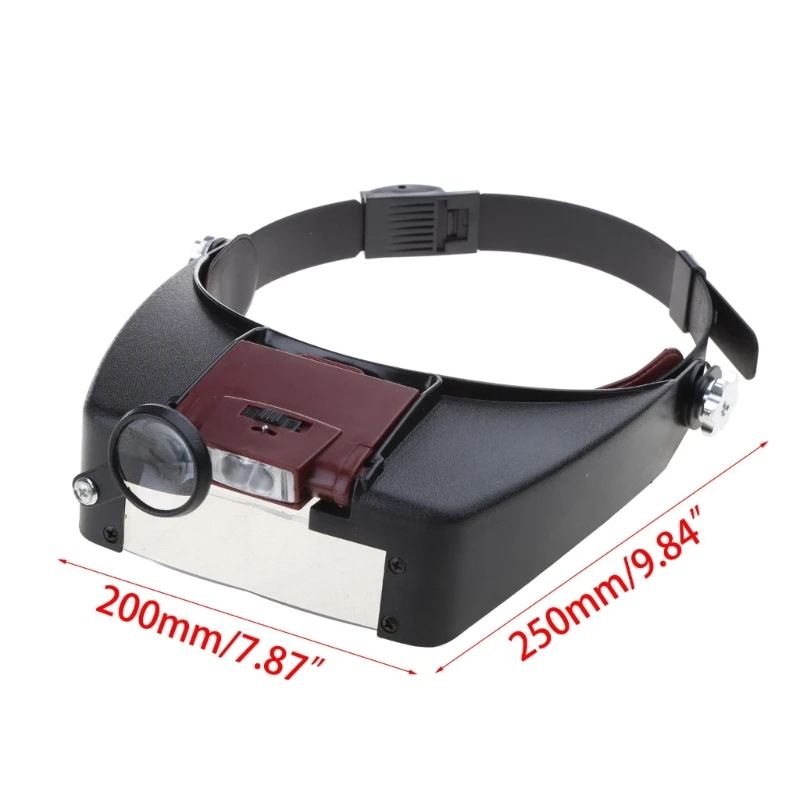 Glasses LED Light Lamp Head Loupe Jeweler Headband Magnifier Eye Glasses Optical Glass Tool 1.5X/3X/6.5X/8X