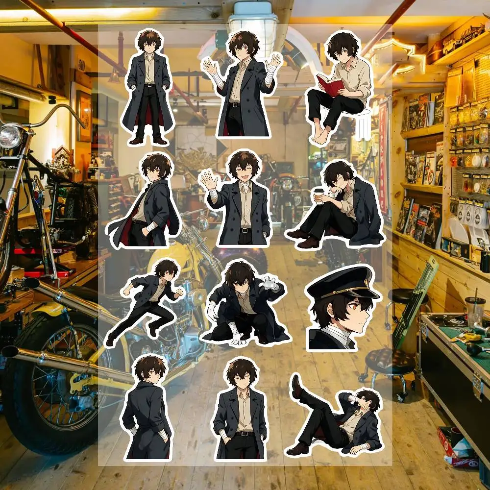 Anime Character D-Dazai O-Osamu Aesthetic Graffiti Waterproof PVC Stickers for Car Motorcycle Skateboard Helmet Notebook