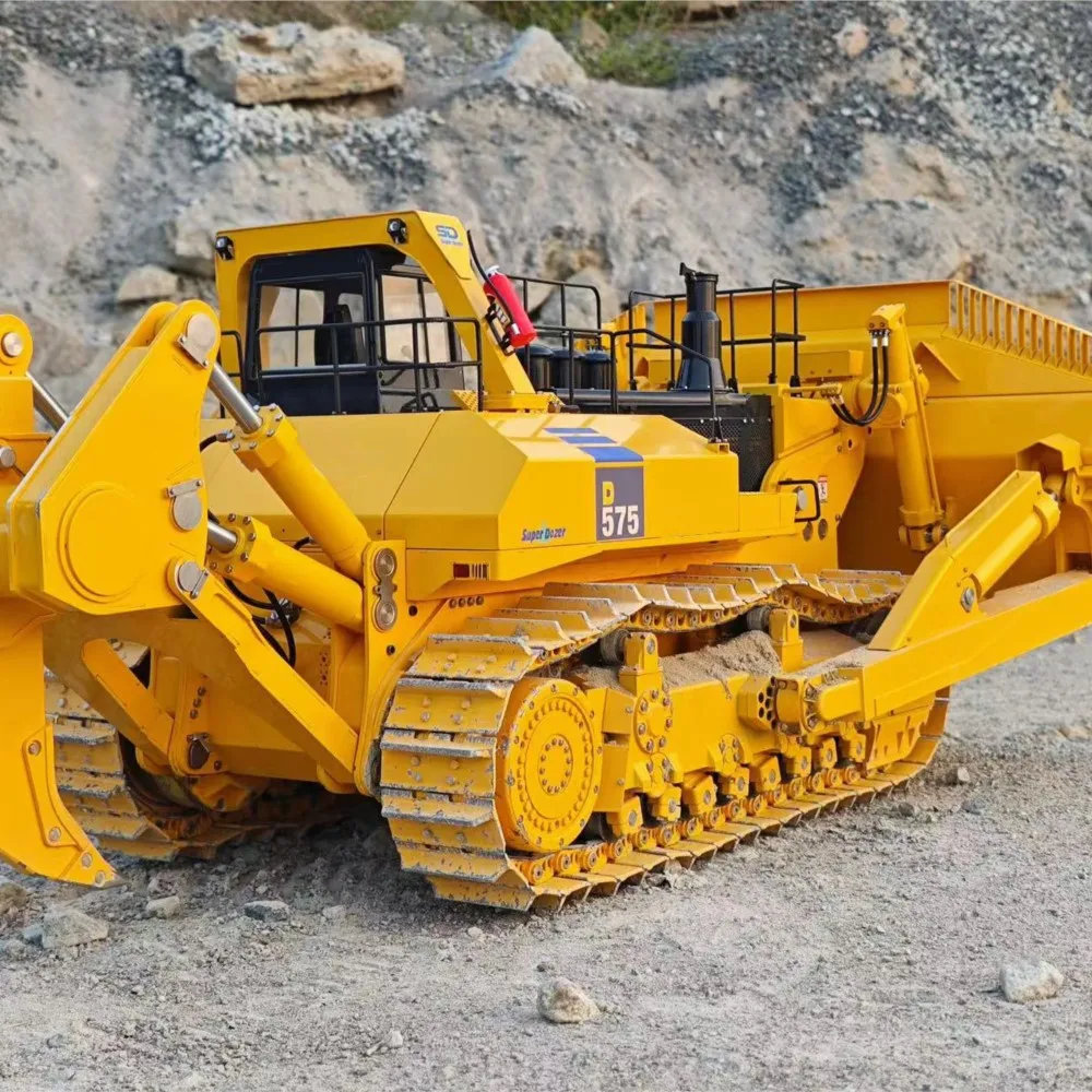 بيع الولايات المتحدة JDMODEL المعادن 1/14 RC جرافة هيدروليكية 575 آلة ثقيلة ضخمة الدولوزر نموذج Frsky X14 مزيج التحكم سيارة الممزق الخلفي #2