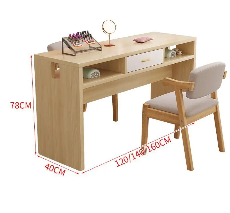 Upgrade And Thickening Simple Fashion Nail Table Economy Japanese One Or Two Light Luxury Solid Wood Nail Table White