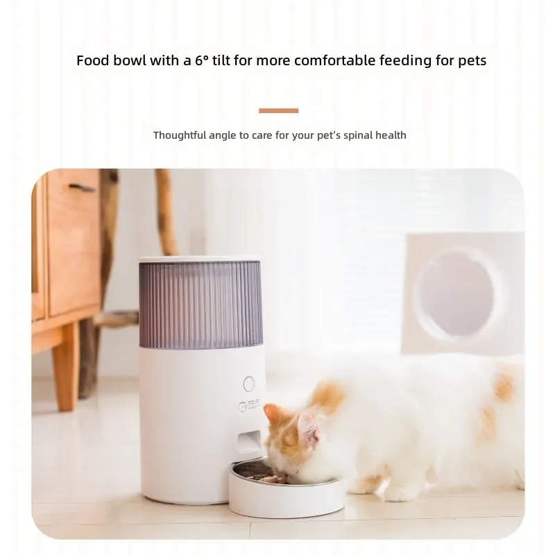 Mini Automatic Pet Feeder for Birds Cats Dogs APP Controlled Smart Food Dispenser with Timer and Portion Control for Feeding