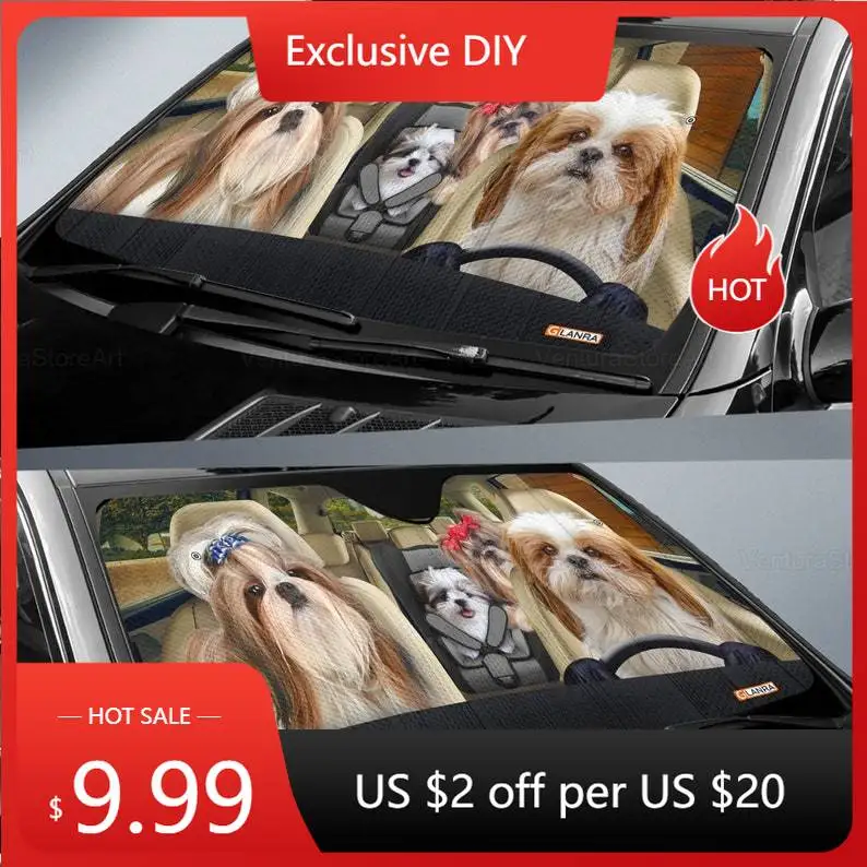 

Shih Tzu Car Sunshade, Shih Tzu Gift, Dog Car Decoration, Car Sun Protector, Gift For Dad, Dog Car Decor PHT292204H02