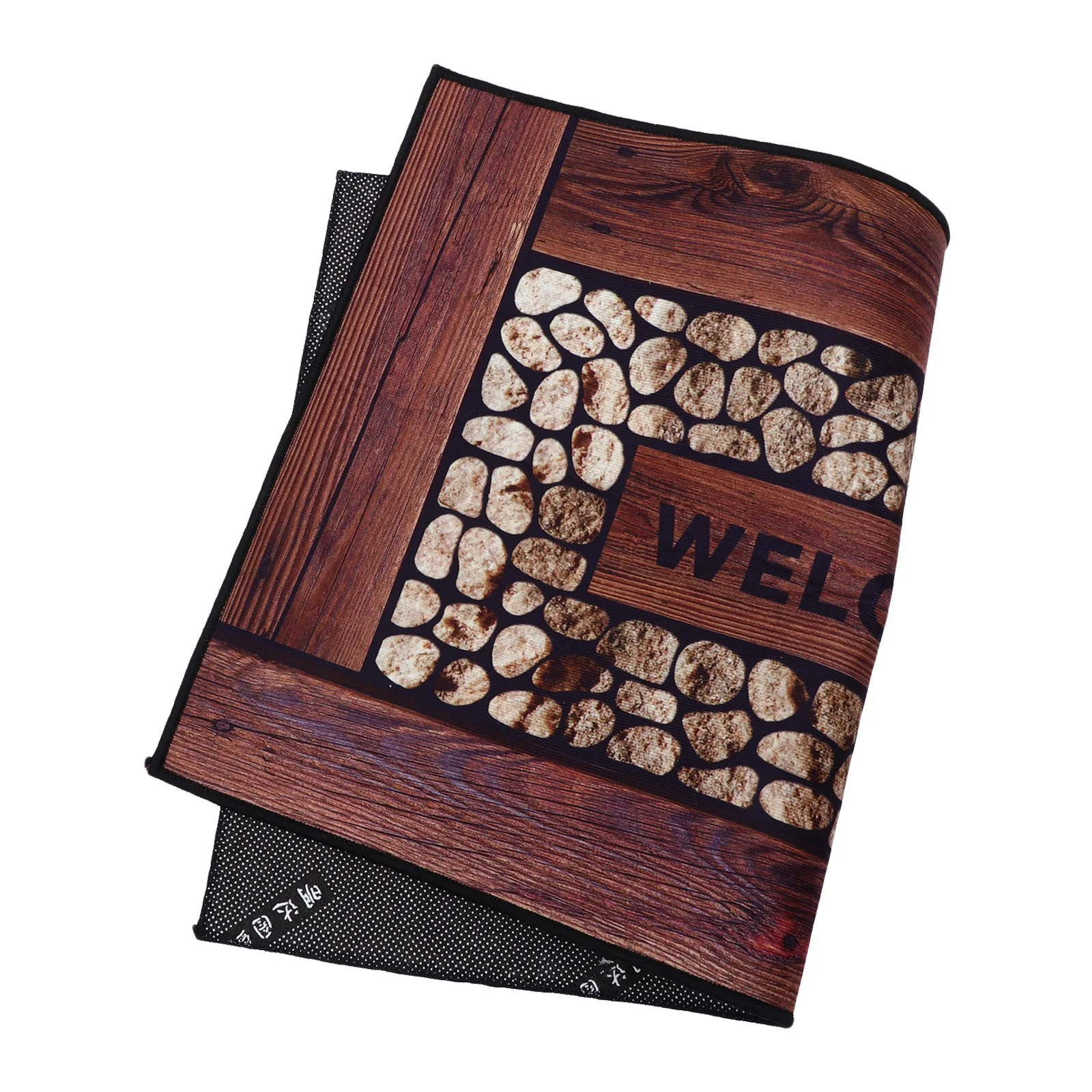 

1pc Pebble Floor Mat Non-Slip Doormat For Bedroom Living Room Front Door Bathroom Wear-Resistant Polyester Fiber Mat Welcome