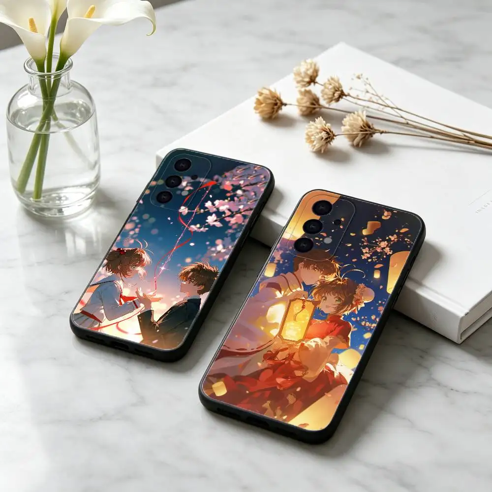 Card C-Captor Anime S-Sakura Phone Case For Samsung S25,24,23,22,30,21,10,9,Ultra,Plus,Lite Soft Black Case