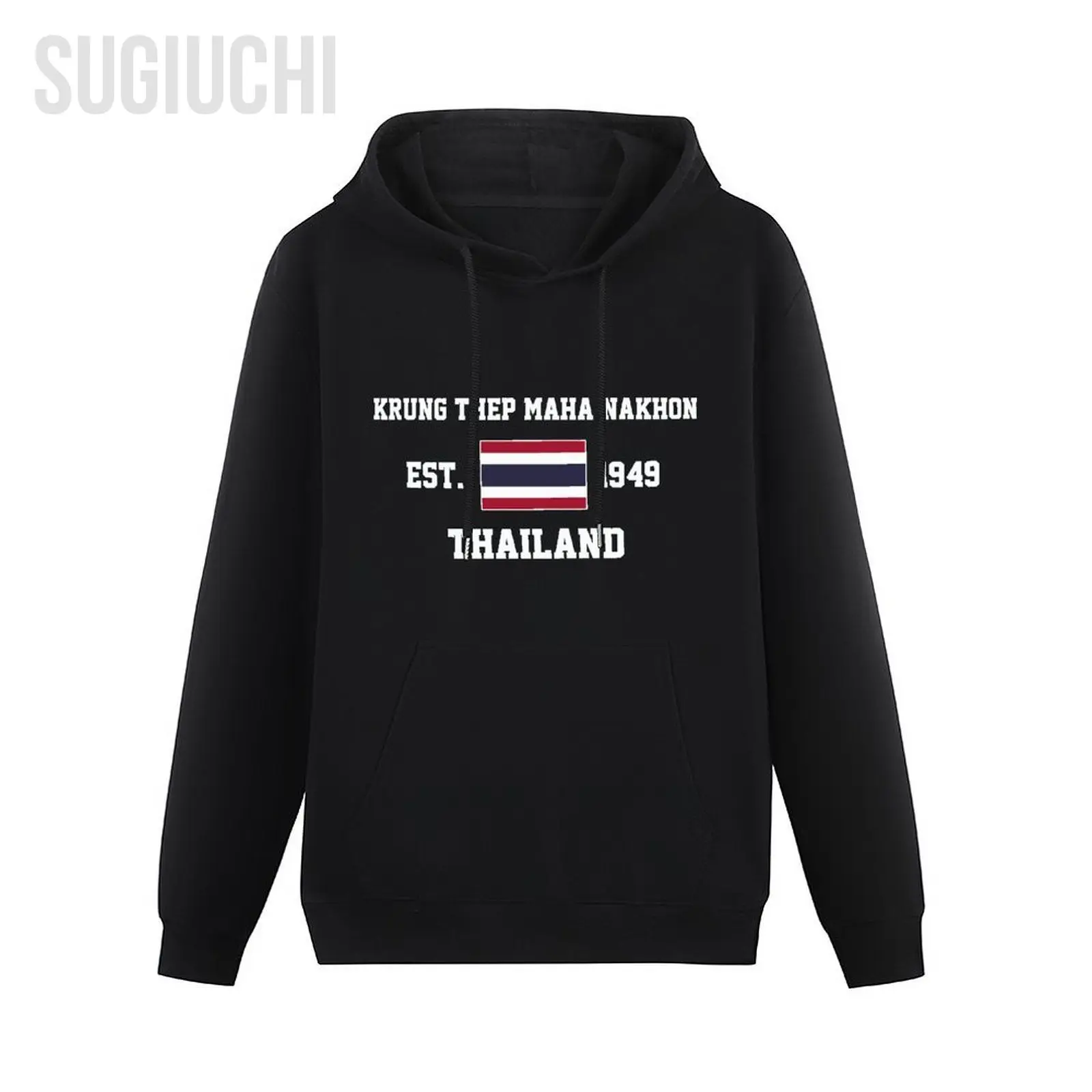 Men Women Hoodies Thailand EST.1949 Krung Thep Maha Nakhon Capital Hoodie Pullover Hooded Hip Hop Sweatshirt Cotton Unisex