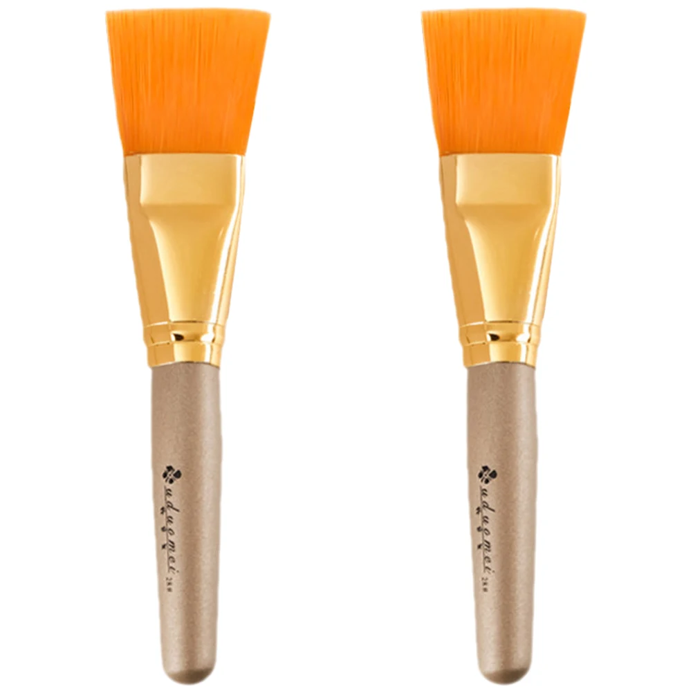 

2 pcs Face Brush Soft Bristles Spa Body Makeup Tool Portable Wooden H Portable Facial Mask Brush Applicator Mud Facial Skin