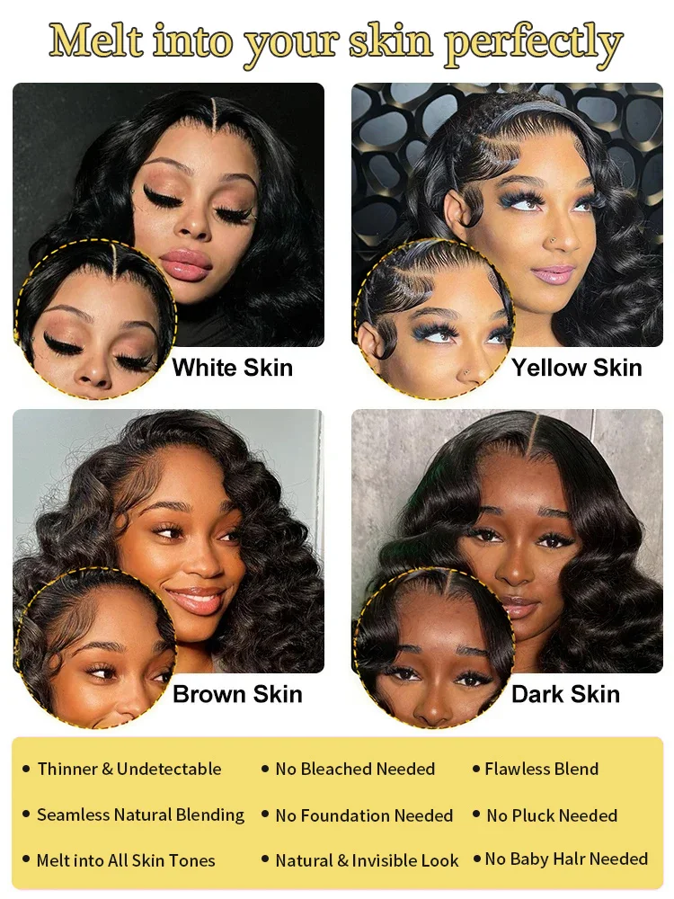 40 بوصة فضفاض موجة عميقة 360 HD الدانتيل أمامي خصلات الشعر المستعار الإنسان 300 الكثافة البرازيلي مجعد موجة المياه 13x6 الدانتيل شعر مستعار أمامي قطعها مسبقا #5