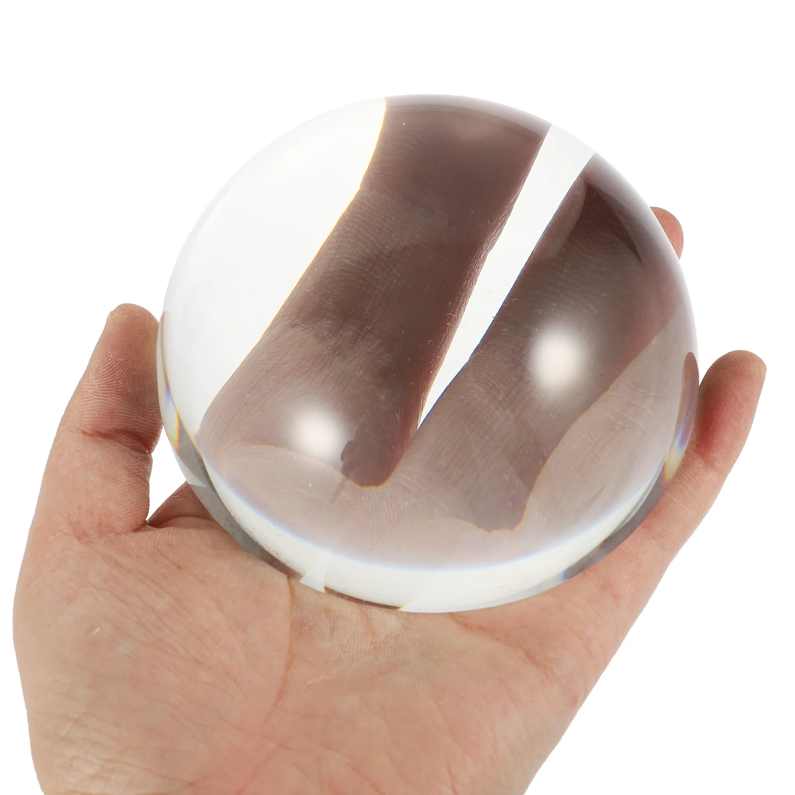 

Hemispherical Glass Dome Paperweight Magnifying Glass Reading Optical Magnifier 97mm Clear Distortion-Free Visual Aid for Books