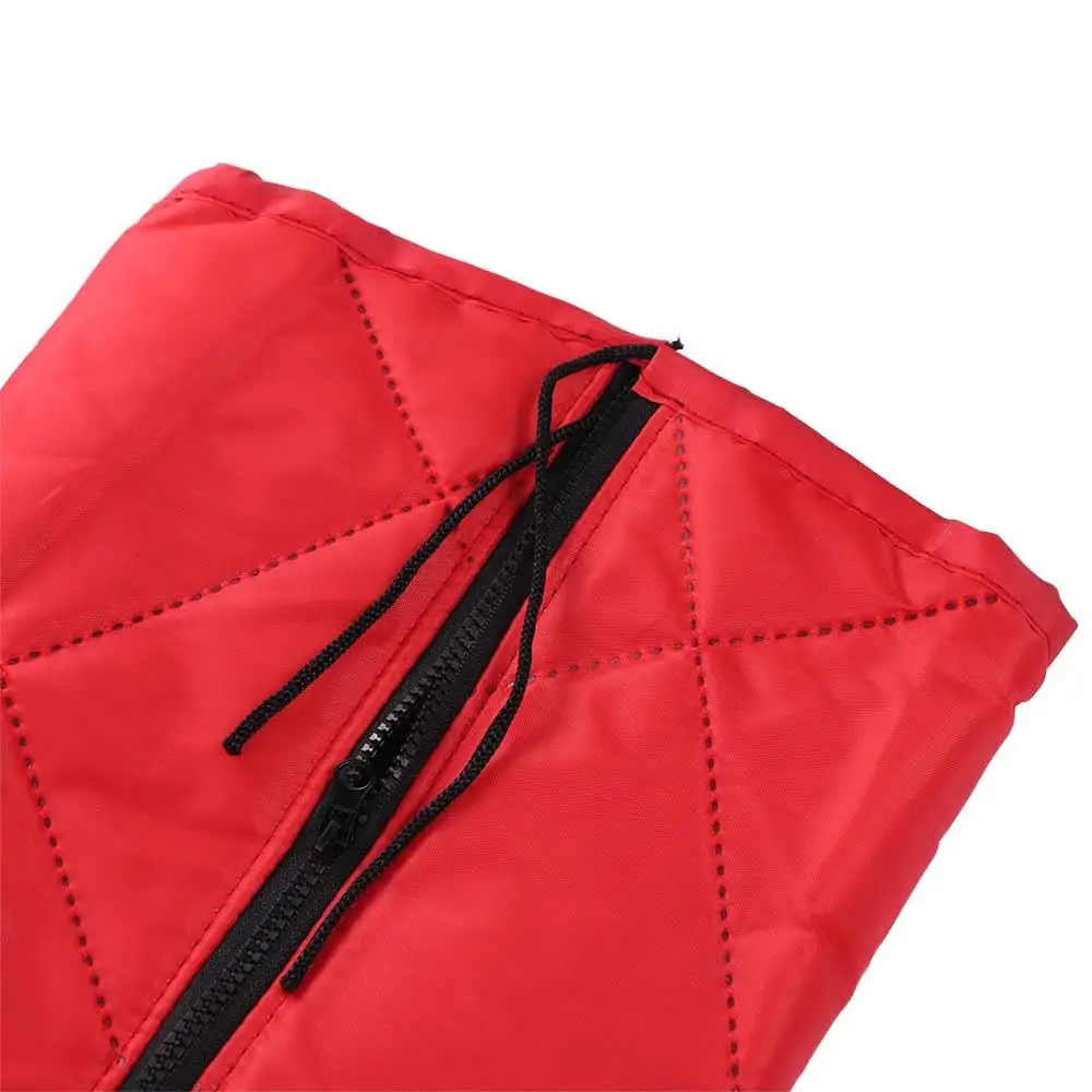 

2 pcs Waterproof Motorcycle Winter Knee Pads Thickened Warmth Full Chaps Winter Full Chaps Knee Shin Guard Black/Red Polyester