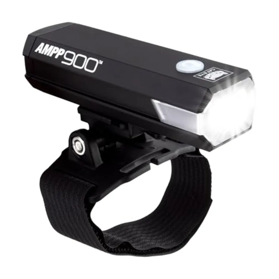 

AMPP USB Rechargeable Bike Light High Visibility Super Bright OptiCube™ Headlight for Commuters, Road Cyclists and Mountain Bik