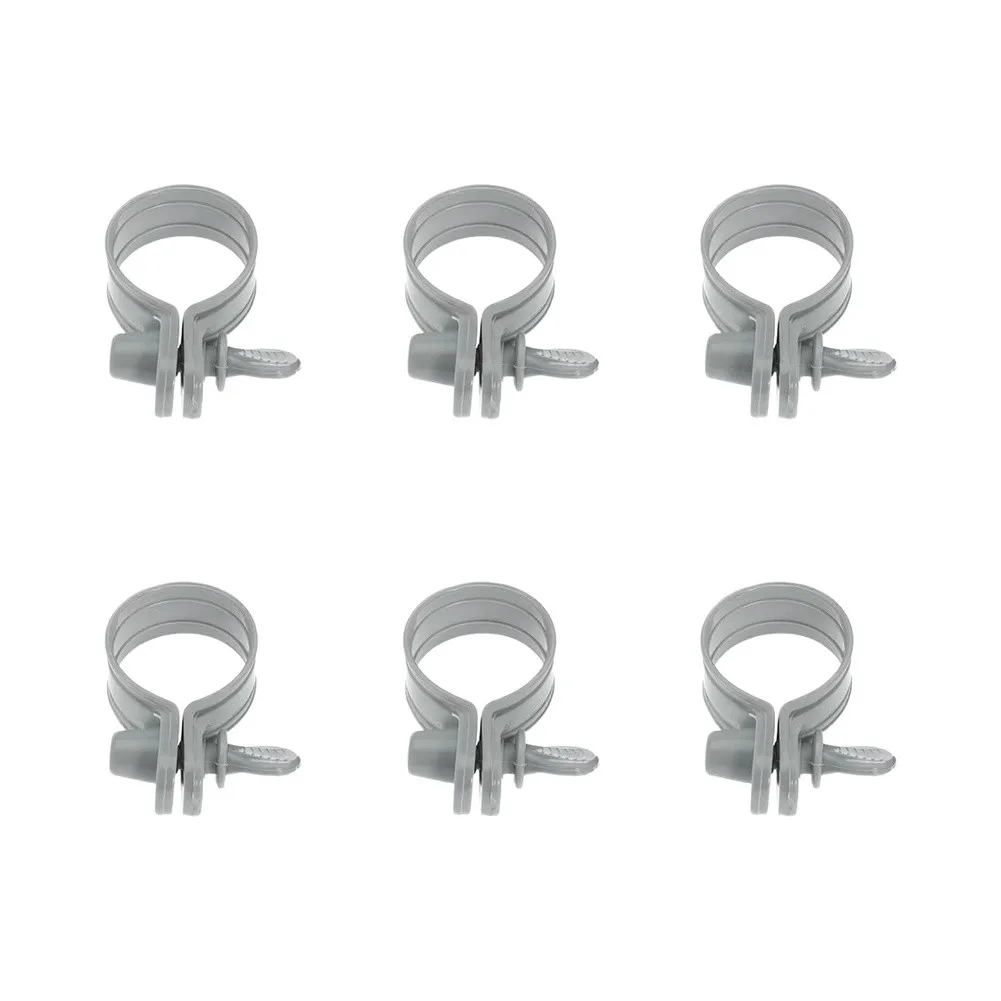 Plastic Hose Clamps Pack of 6 for Pool Hose Connections 32 mm 38 mm Range with Adjustable Thumb Screw Tightening System