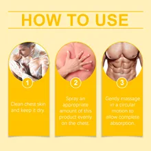 Bee Venom Gynecomastia Heating Oil Spray Warm Sooth Boost Blood Flow Firm Muscle Contour Lift Shape Men Breast Tighten Essence