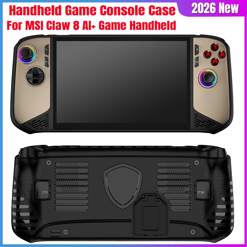 

Новый чехол для портативной игровой консоли 2026 года для MSI Claw 8 AI+ из ТПУ с подставкой, противоударный защитный чехол, устойчивый к царапинам