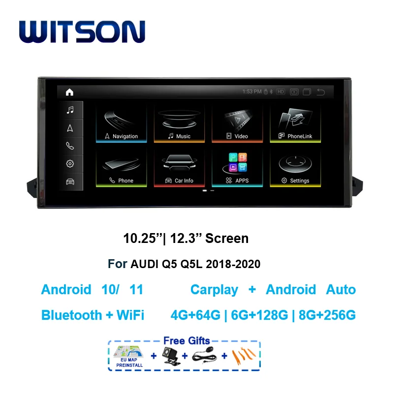 

WITSON Android 11 Auto Stereo for AUDI Q5 Q5L 2018 2019 2020 LHD RHD Carplay Multimedia GPS Navi IPS Screen Car Radio