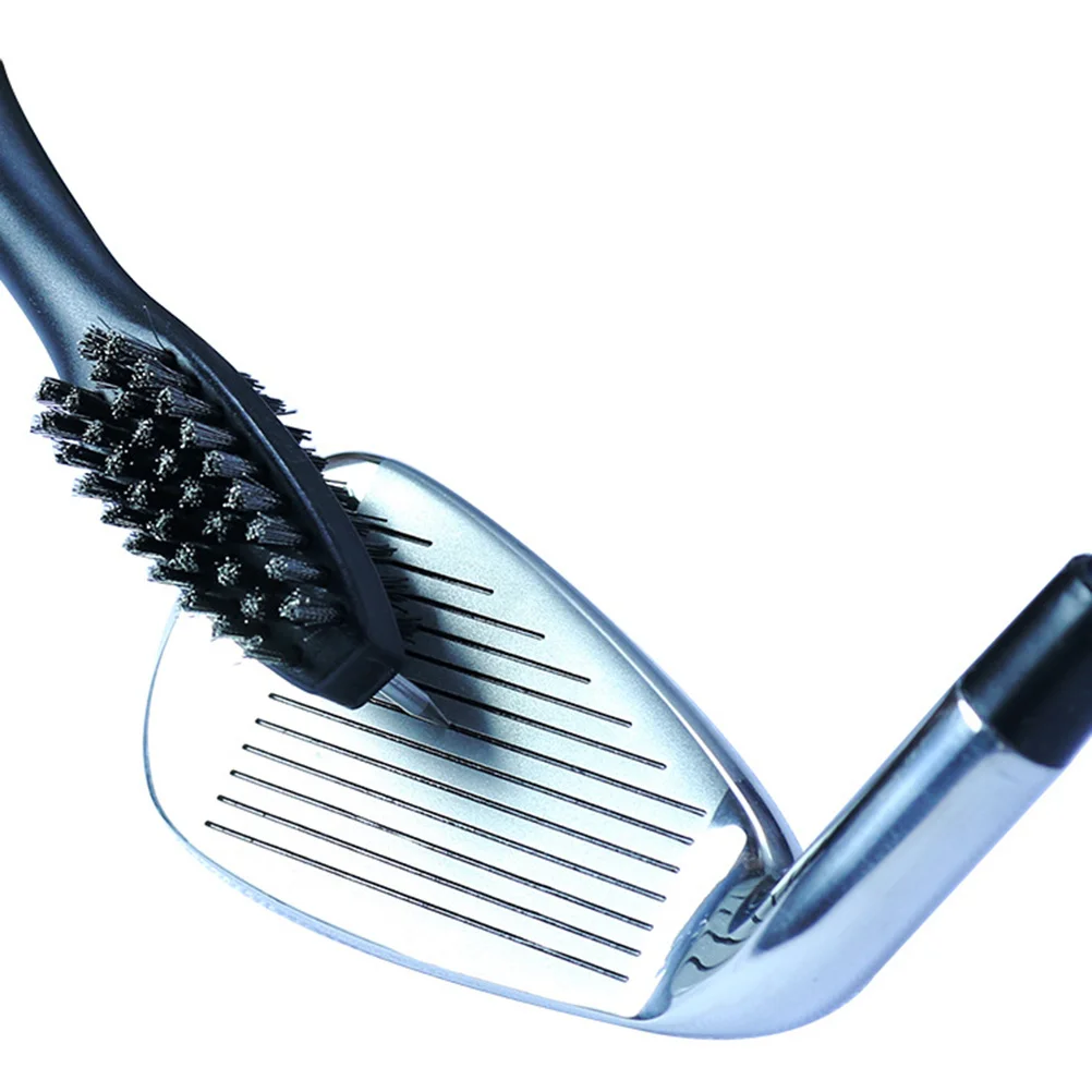 

Ergonomic Club Groove Cleaner Brush Rubber Grip Strong Handle Golf Club Cleaning Tool Double-Sided Design for Spikes and Grooves