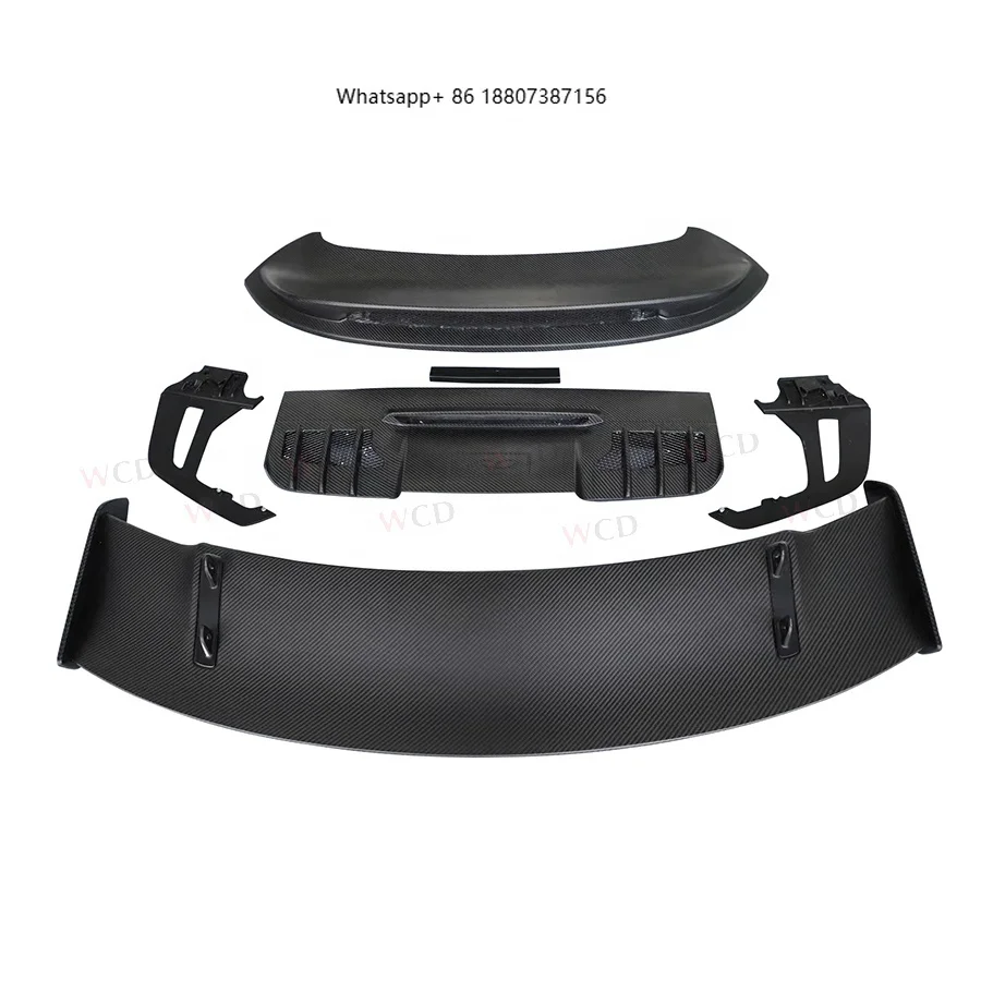 

GT3 Style Dry Carbon Fiber Rear Spoiler forPorsche 911 992 992.2 Upgrade Rear Trunk Spoiler Lip Wing 2019+