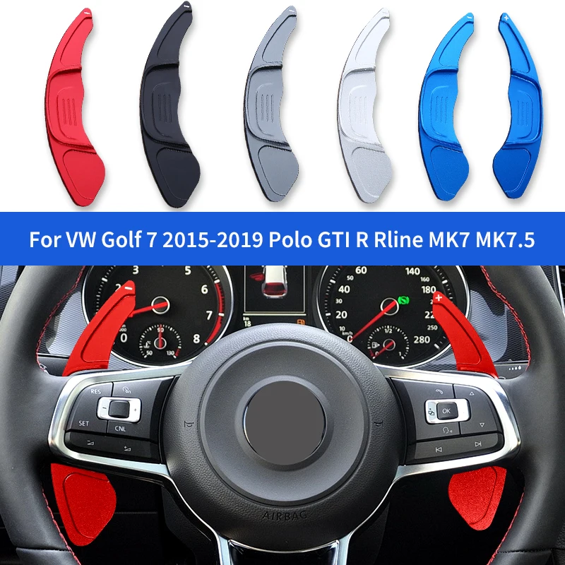 

For VW Golf 7 2015-2019 Alloy Shifter Paddles Volkswagen Polo GTI R Rline MK7 MK7.5 Car Steering Wheel Shift Paddle Accessoriy