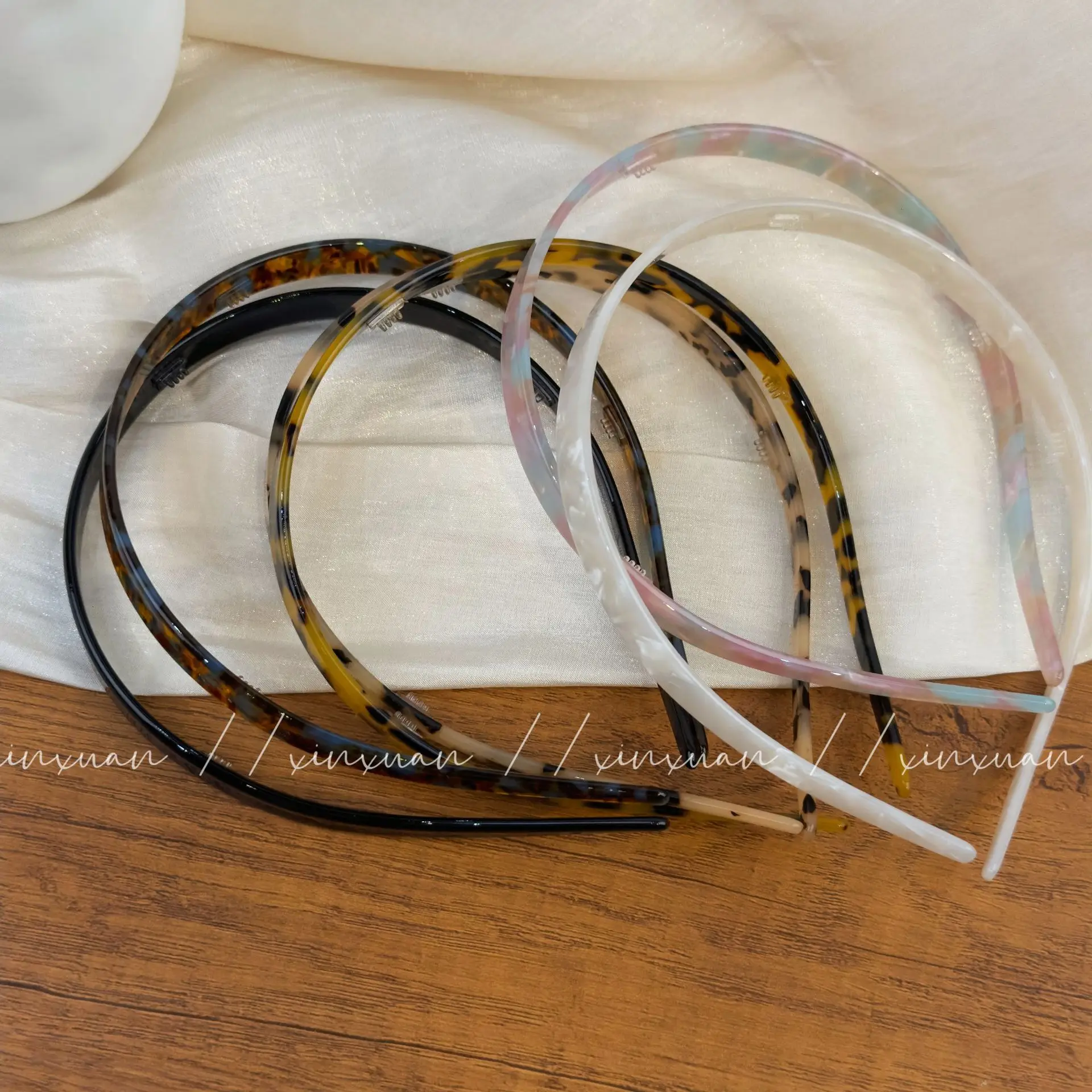 High Quality Acetate Leopard Print Hair Accessories Head Wrap Fashion Retro Spotted Headdress Adult Bathroom Glasses Head Bands