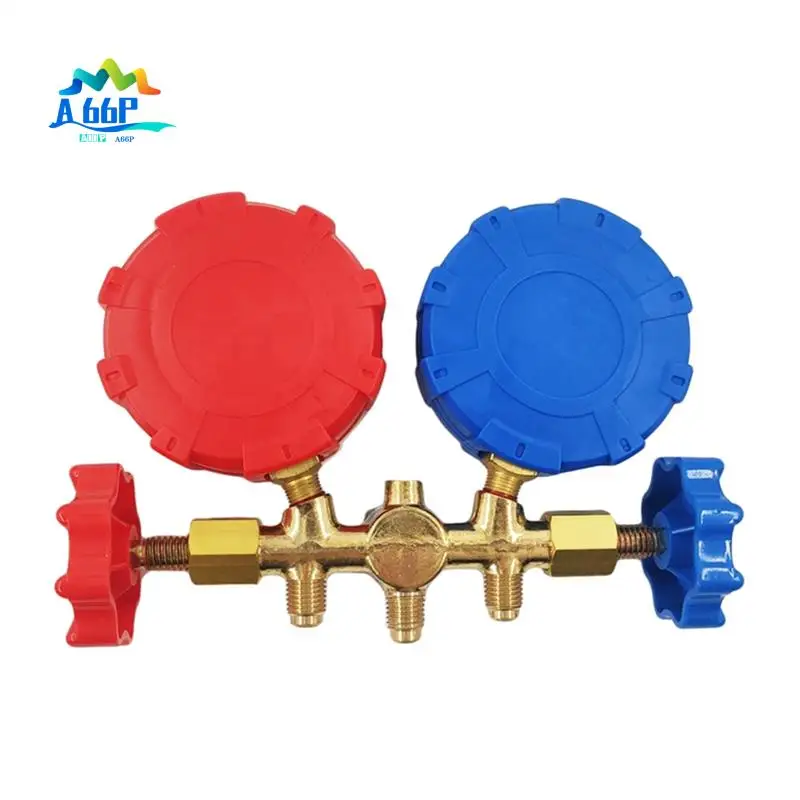 

A66P-Набор манометров хладагента, инструмент для кондиционирования воздуха для R410A R32 R134A, инструмент для охлаждения кондиционера