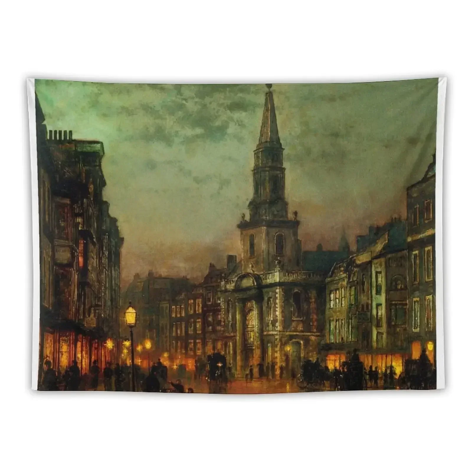 John Atkinson Grimshaw - Blackman Street London Tapestry Decoration Pictures Room Wall Aesthetic Home Decor Tapestry