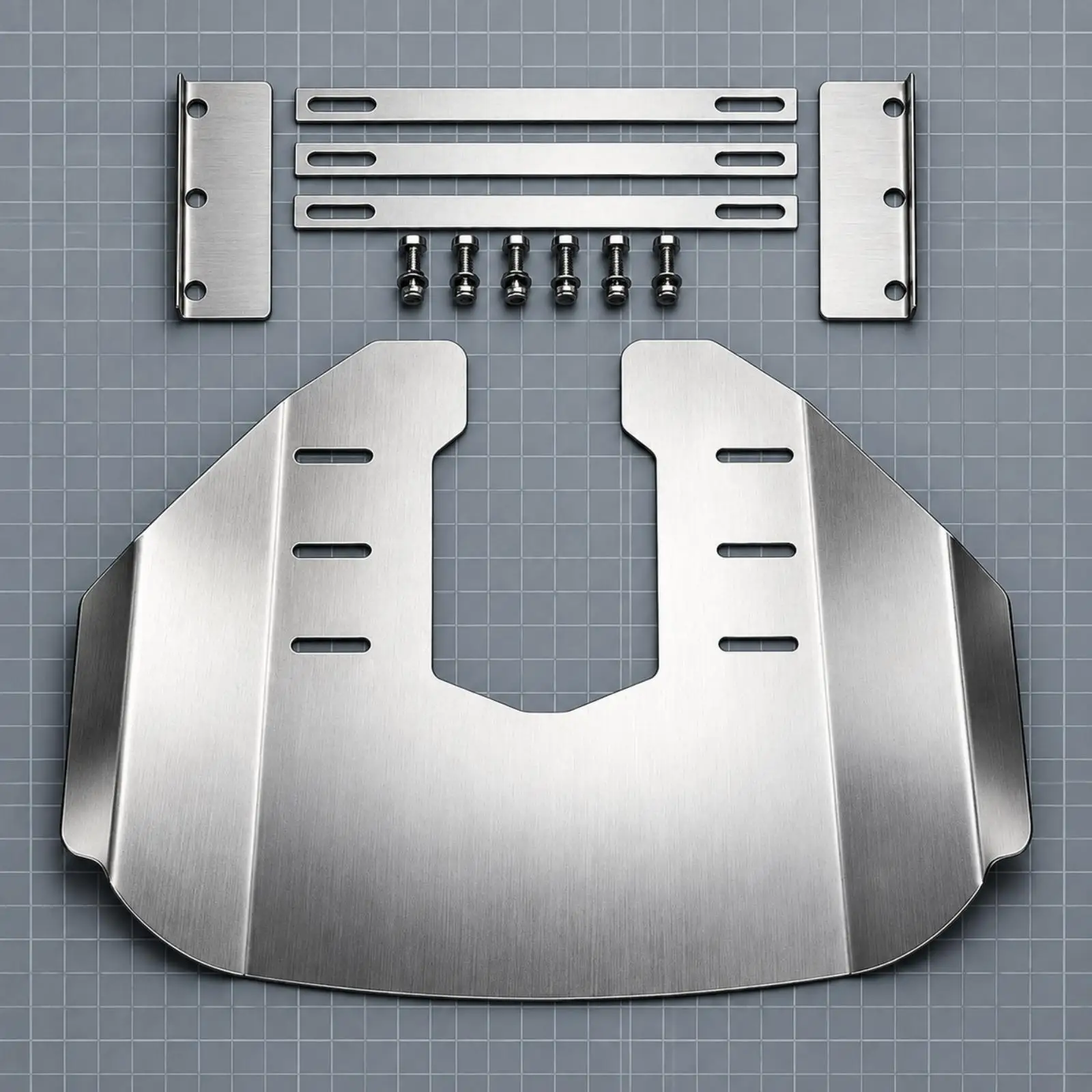 Outboard Stabilizer Adjustable Outboard Pressure Plate with Mounting Brackets Boat Hull Stabilizer Plate Stabilizing