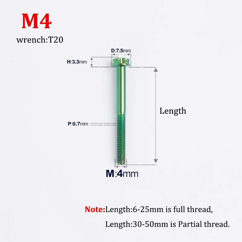 1 قطعة مسامير التيتانيوم شفة الداخلية البرقوق دراجة نارية المسمار M4 M5 x 6 8 10 12 14 16 18 20 22 25 28 30 35 40 45 50 55 60 65 70 75 80 مللي متر #2