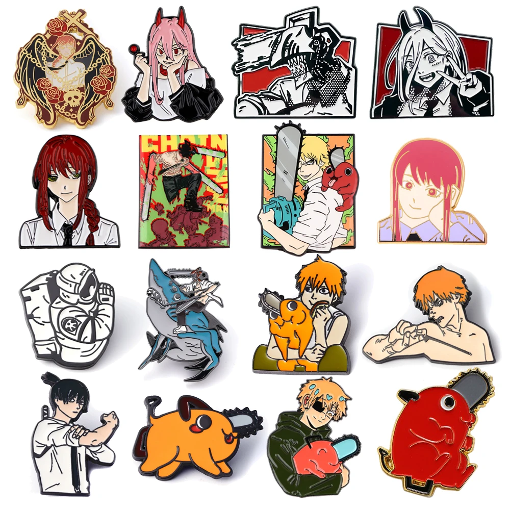 

Anime Makima Power Enamel Pins Lapel Pins for Backpacks Brooch for Clothes Cool Briefcase Badges Jewelry Accessories