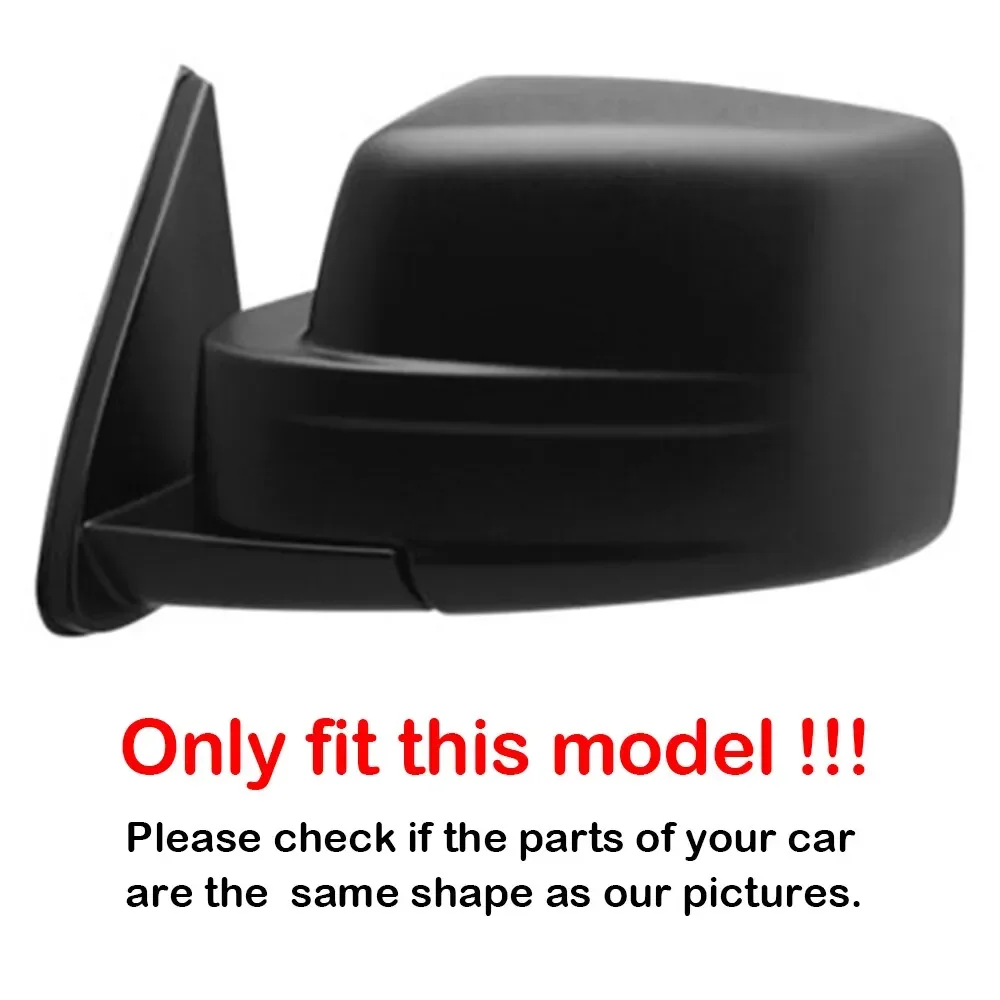 Pair Chrome/Gloss Black Rearview Mirror Cover Caps ABS For Dodge Nitro Jeep Liberty 07-12 Car Mirror Wing Cap Adhesive Sticker