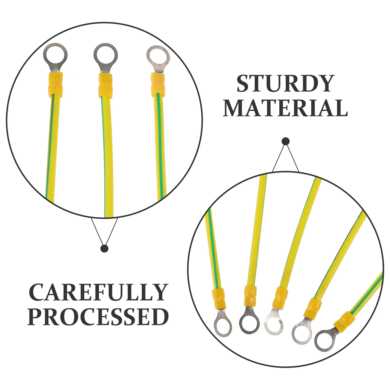 

10Pcs Ground Cables Copper Wire Stable Grounding Lead for Various Applications Versatile Flexible Connections Grounding