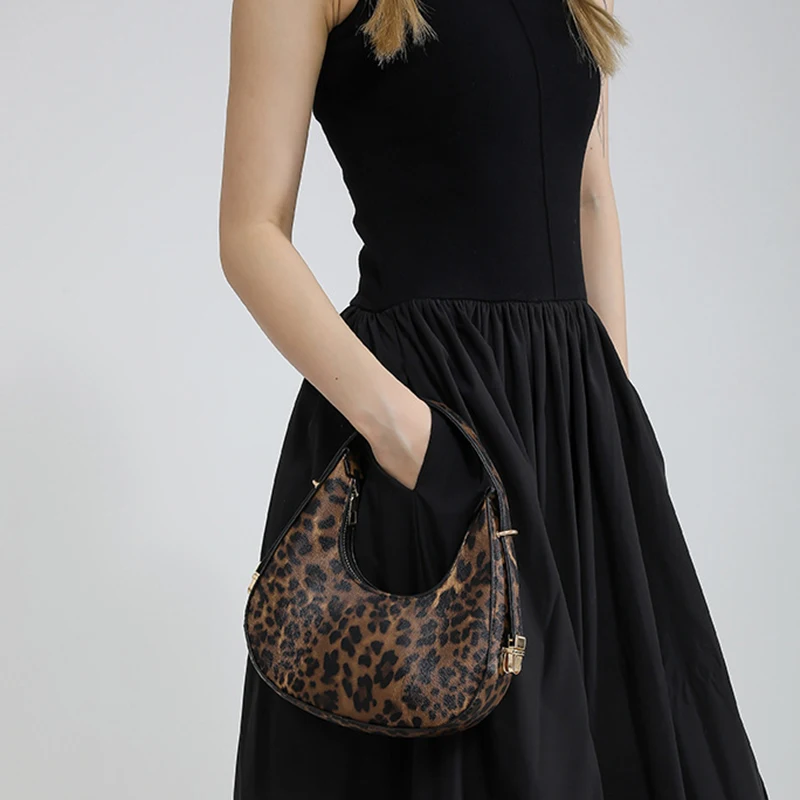 Neue Kuh Muster Schulter Tasche Für Frühling/Sommer Vielseitige frauen Tasche Personalisierte Koreanische Leopard Muster Unterarm Handtasche – Detail 7