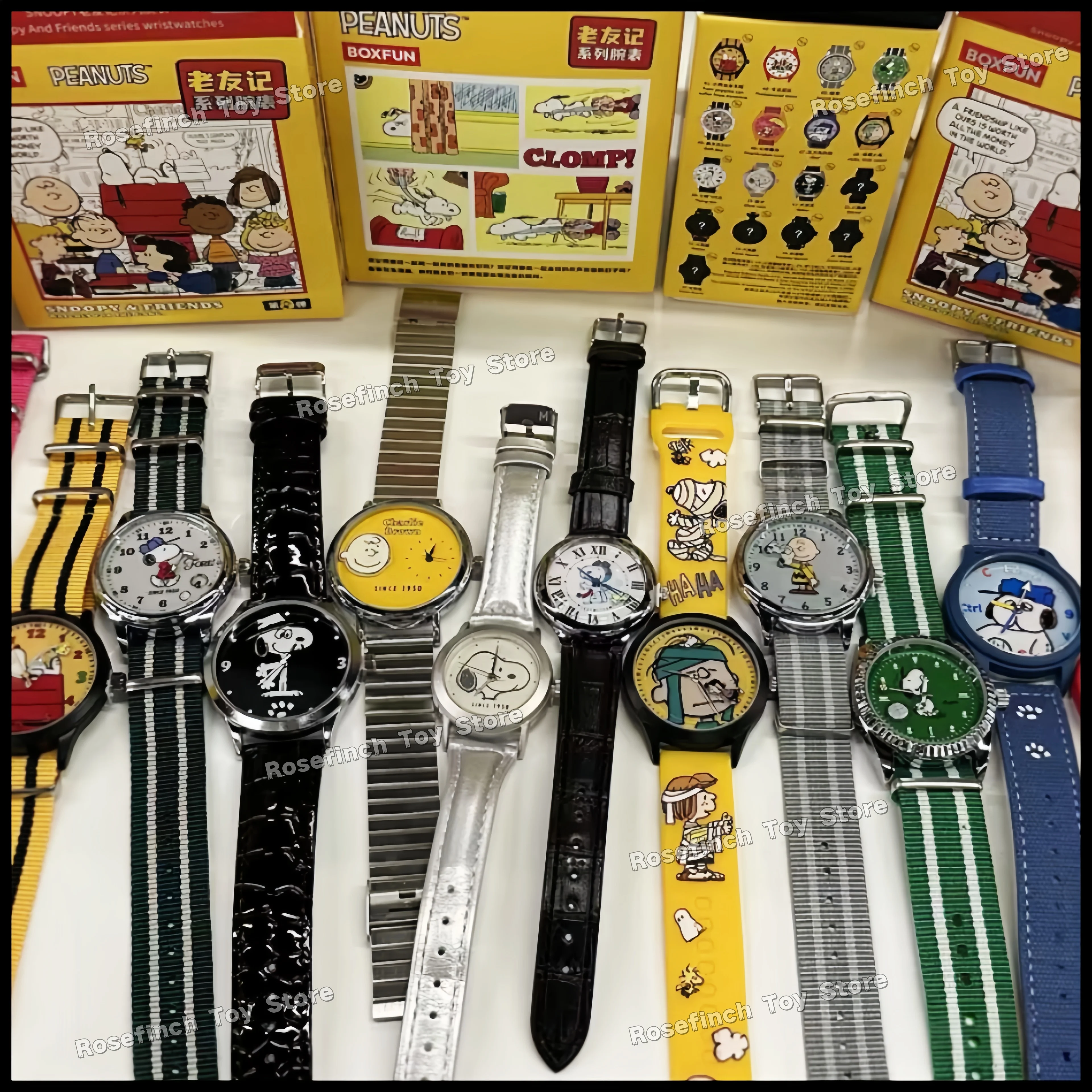 

Hot Snoopy & Friends Collectible Mystery Watch Blind Box Surprise Cartoon Watches Set For Kids/Adults Unisex Random gifts toys