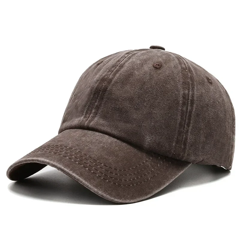 Boné de Beisebol Unissex de Algodão com Aba Reta, Estilo Vintage Simples, para Outono/Inverno, Casual, para Mulheres e Homens