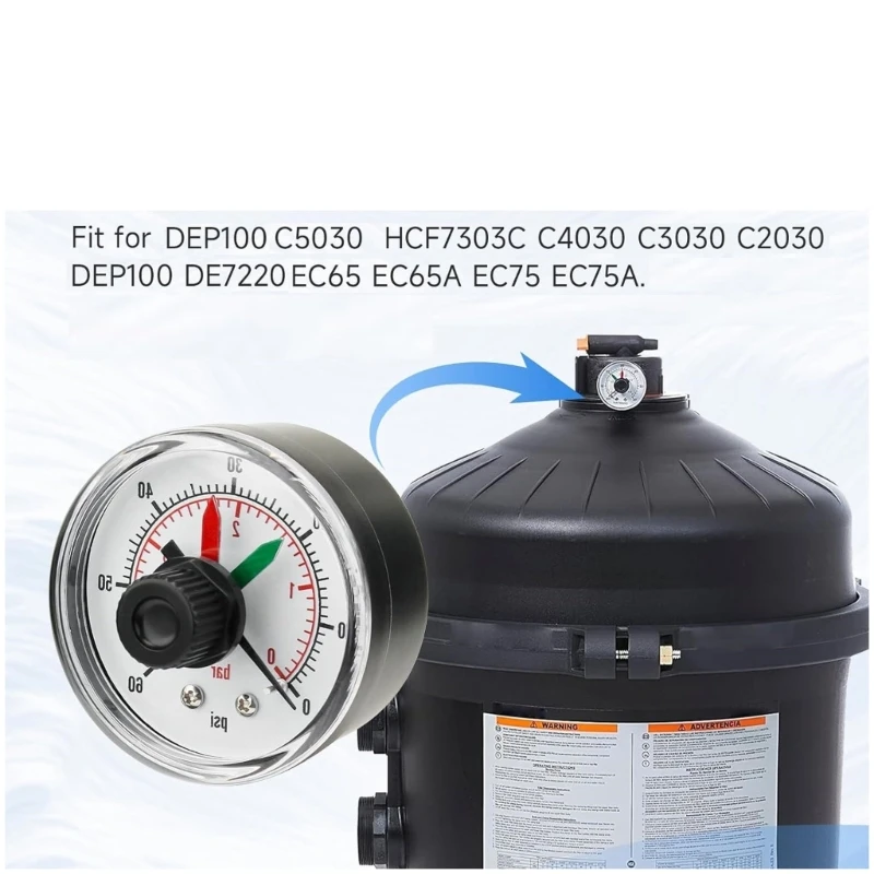 Метр давления с высокой чувствительностью для эффективности фильтрации Спа -насос песчаного насоса