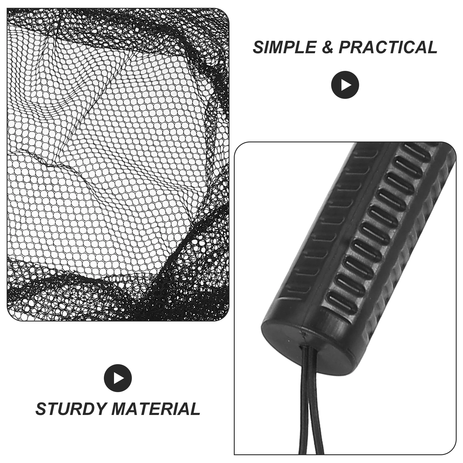 

1pc Lightweight Foldable Fishing Net Net Freshwater Carp Trout Bass Floatable Carabiner Elastic Lanyard Portable Fish