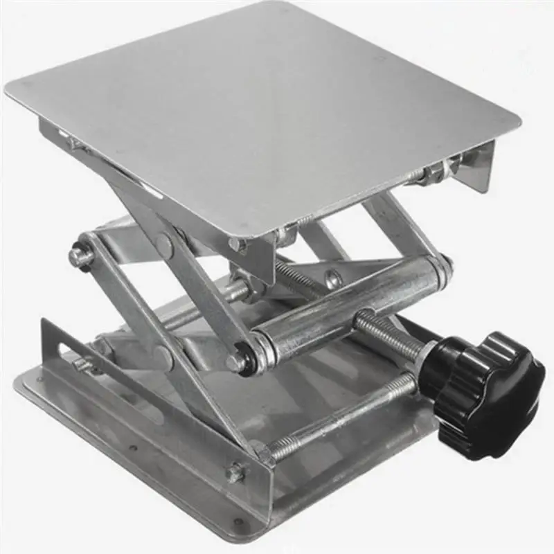 Imagem -02 - Scissor Lift Stand Mini Deck Scissor Científico Plataforma Jack Suporte de Reparo de Precisão Prata Aço Inoxidável