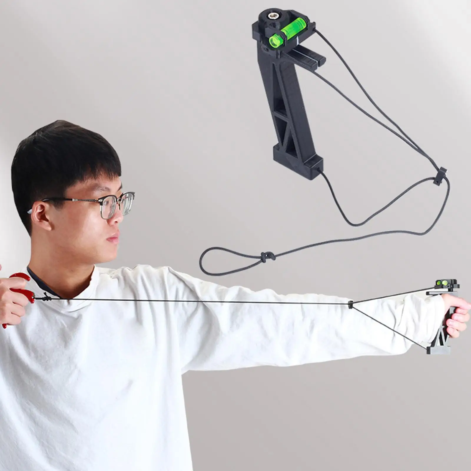 Compound Bow Release Aid Posture Correction Training Equipment Exerciser with Level Bubble Trainer for Hunting Shooting