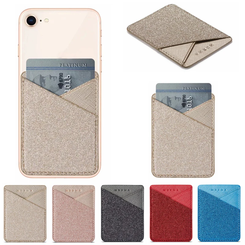 Universal Leather Card Holder Sticker Pocket Wallet Case For iPhone 13 12 11 Pro XS Max 8 7 Xiaomi Mi 11t Redmi Note 11 10 9 8 7