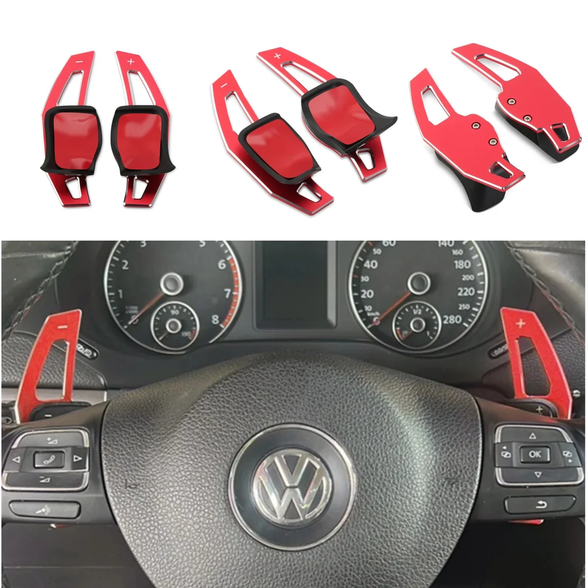 

DSG Удлинитель рулевого колеса, чехол переключения передач для VW Golf 5 6 MK6 GTI R Jetta MK5 Passat B6 B7 CC Polo Sharan Tiguan Seat Leon