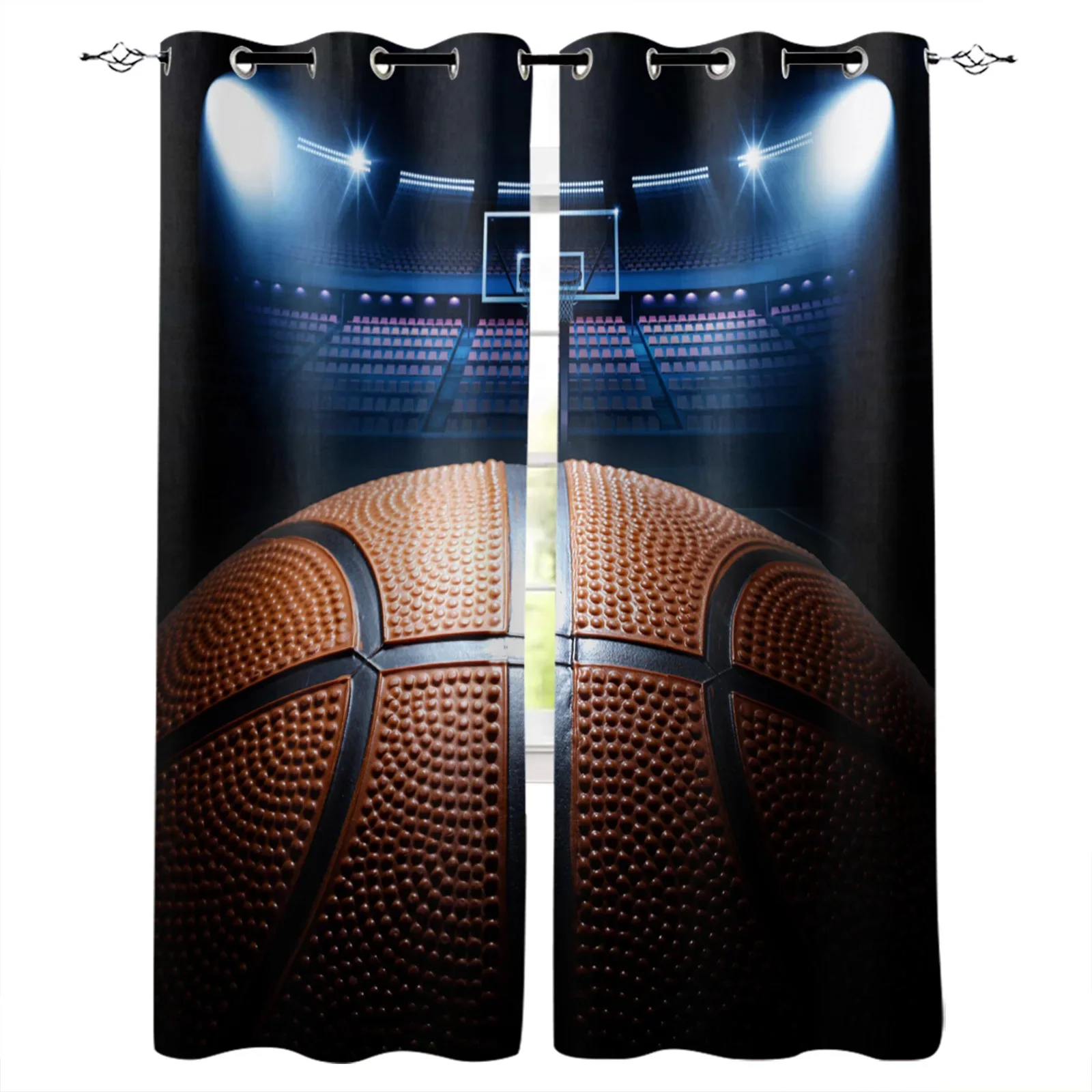 Basketball Arena Ball Stadium Blackout Curtains Window Curtains For Bedroom Living Room Decor Window Treatments