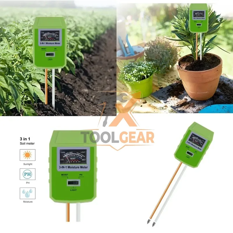 2026hotsale* 3 in 1 Portable Digital Handheld Instant Reading With Screen Display Wireless Soil Moisture PH Light Meter Soil