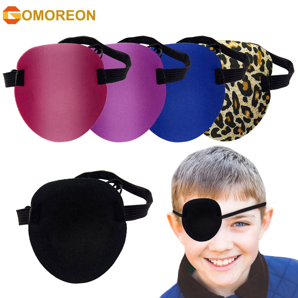 1Pcs Unisex Black Single Eye Patch Washable Adjustable Concave Eye Patch
