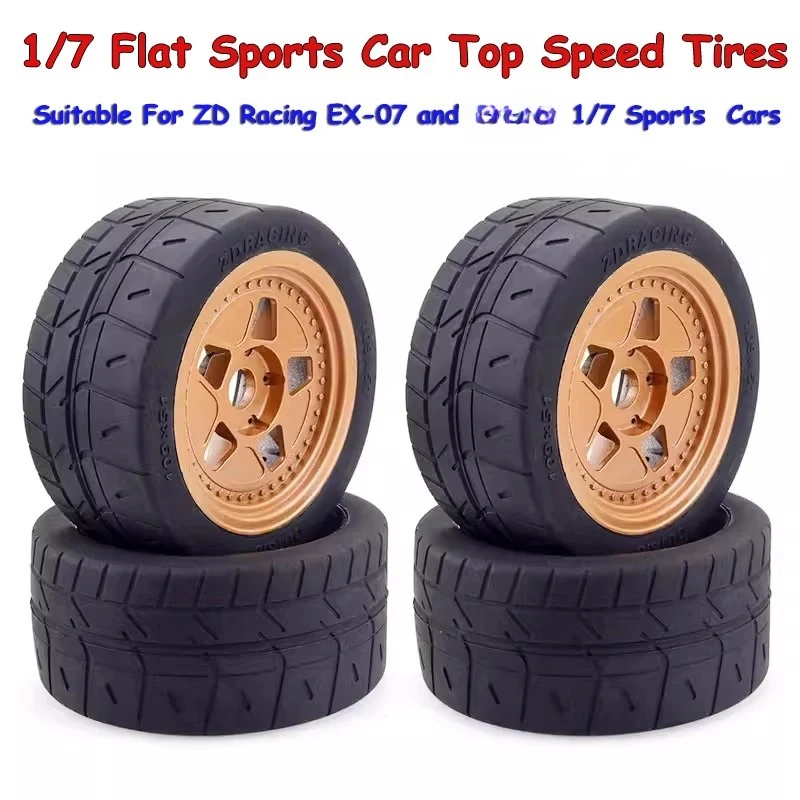 ZD Racing EX-07 EX07 1/7 RC Car Spare Parts Flat Sports Car Top Speed Tires Hard Tire