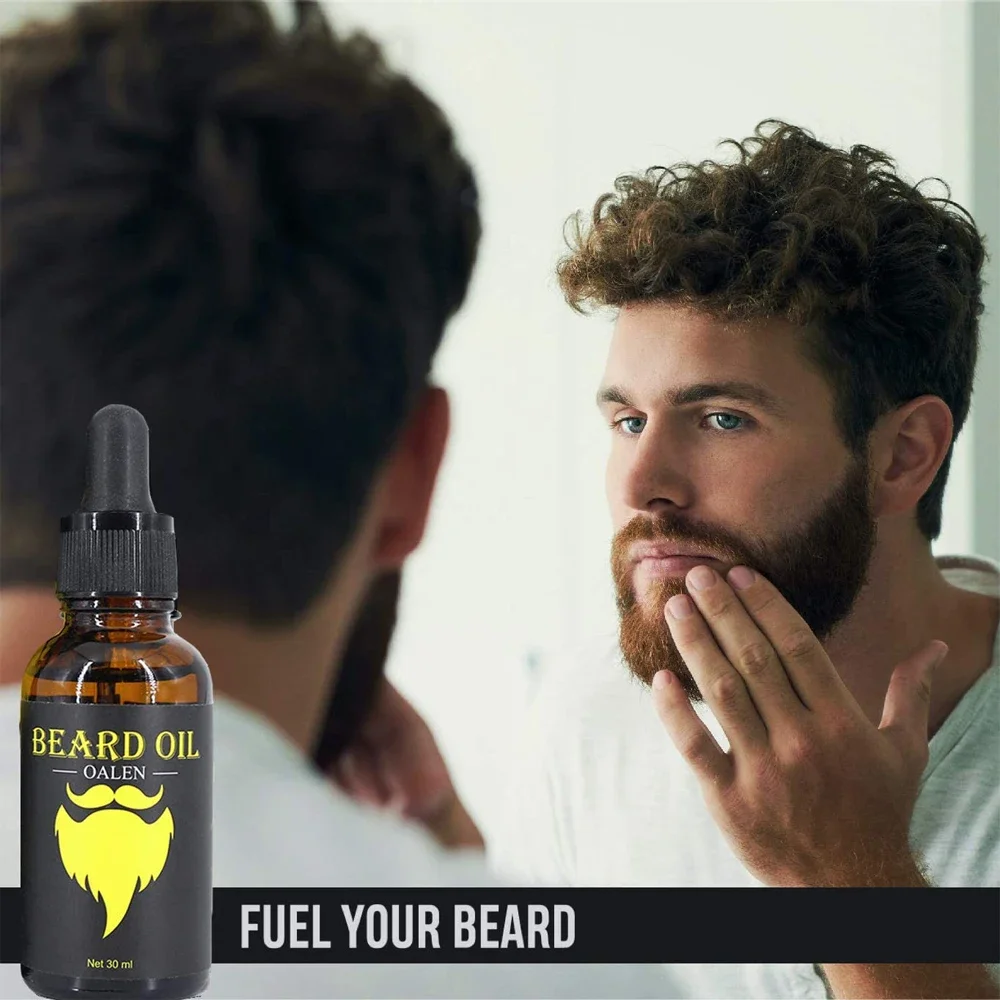 Beard Growth Kit Facial Hair Growth Enhancer Set Beard Nourishing Growth Essential Oil Facial Beard Care